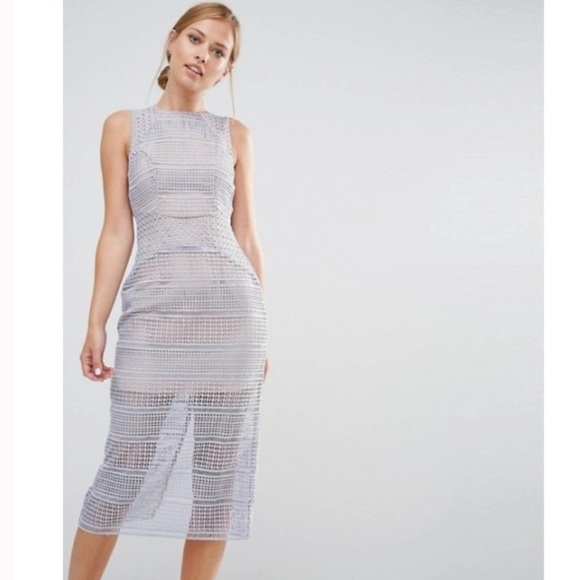 KEEPSAKE the Label Dresses & Skirts - Keepsake the Label Sweet Nothing Lace Crochet Sheath Formal MIDI Dress